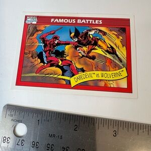 1990 Marvel Universe #109 Daredevil vs. Wolverine
